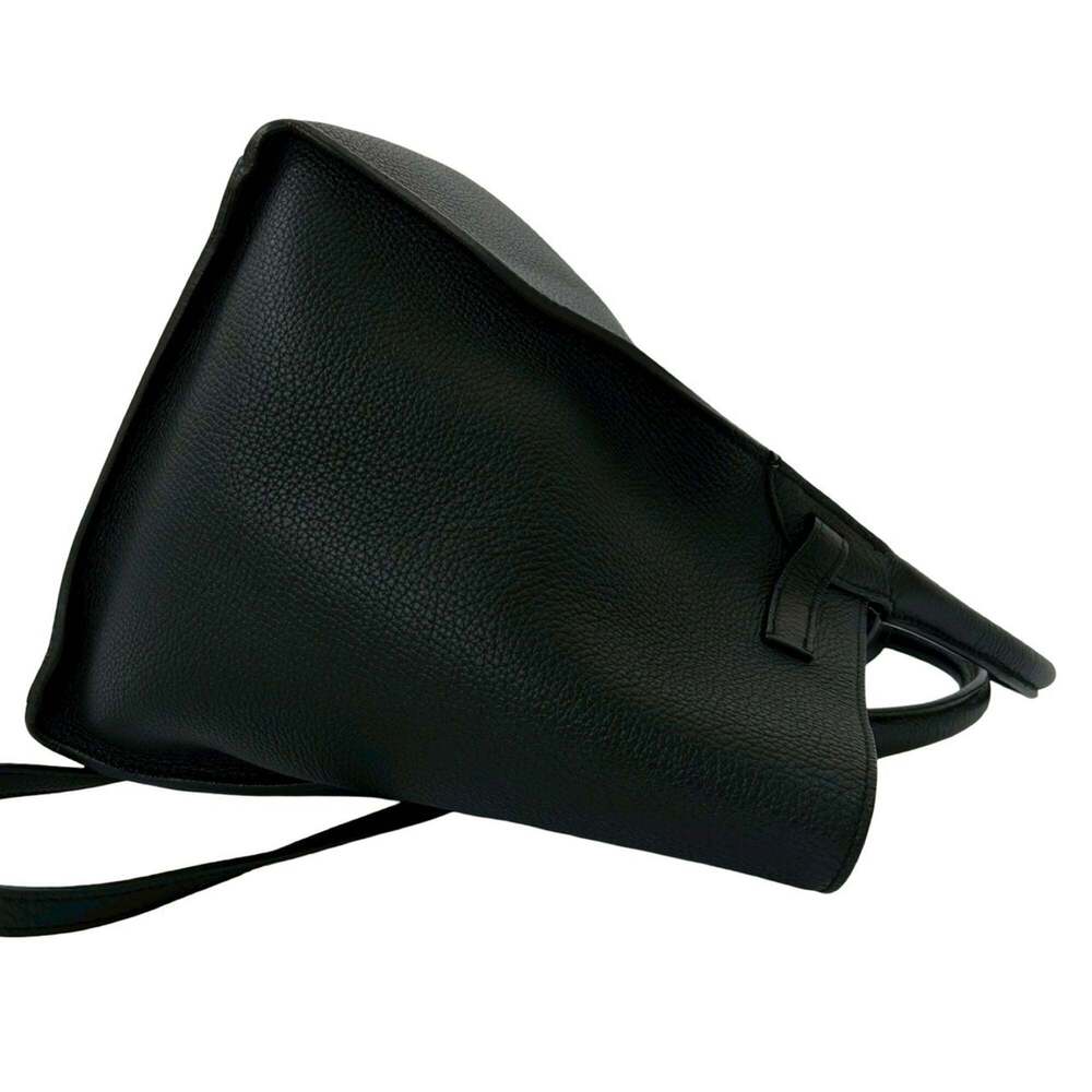 CELINE Big Bag Small Leather 2-Way Handbag Tote Black 64994 - Picture 6 of 10